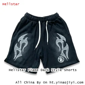 Hellstar Flame Dark Style Shorts