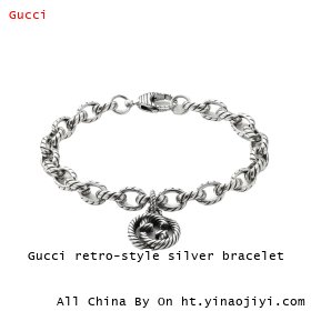 Gucci retro-style silver bracelet