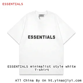 ESSENTIALS minimalist style white T-shirt