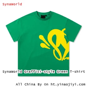 SynaWorld Graffiti-style Green T-shirt