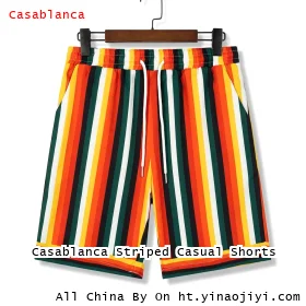 Casablanca Striped Casual Shorts