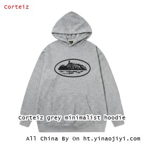 Corteiz grey minimalist hoodie