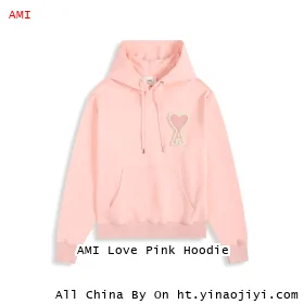 AMI Love Pink Hoodie