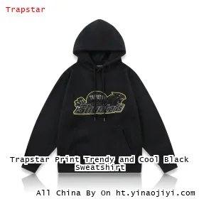 Trapstar Print Trendy and Cool Black Sweatshirt