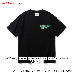 Gallery Dept Minimalist Style Black T-shirt