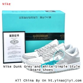 Nike Dunk Grey and White Simple Style Board Shoes