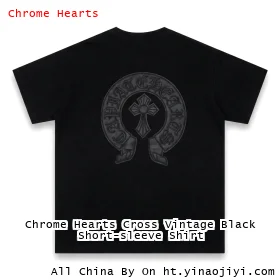 Chrome Hearts Cross Vintage Black Short-sleeve Shirt