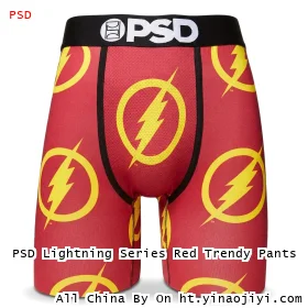 PSD Lightning Series Red Trendy Pants