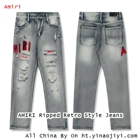 AMIRI Ripped Retro Style Jeans