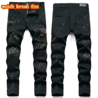 AMIRI Ripped Trendy Black Pants