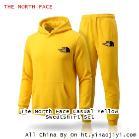 The North Face Casual Yellow Sweatshirt Set