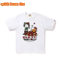 Bape Hello Kitty Co-branded White T-shirt