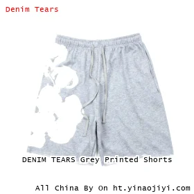DENIM TEARS Grey Printed Shorts