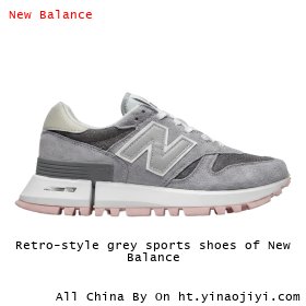 Retro-style grey sports shoes of New Balance