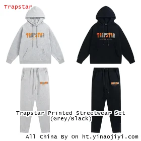 Trapstar Printed Streetwear Set (Grey/Black)