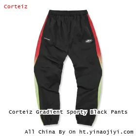 Corteiz Gradient Sporty Black Pants