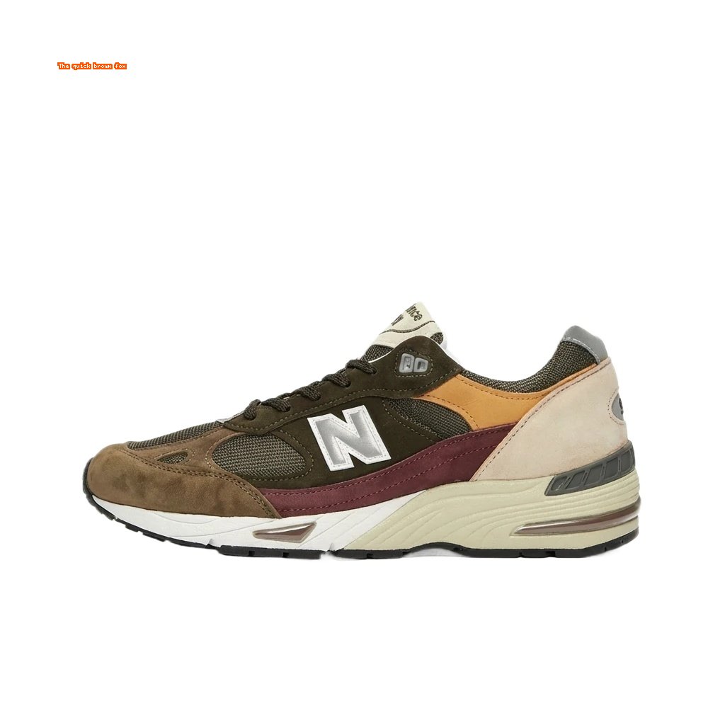 New Balance retro-style color-blocking athletic shoes