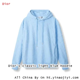 Dior's classic light blue hoodie