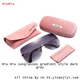 Miu Miu sunglasses gradient style dark gray