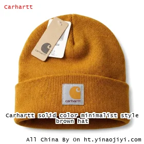Carhartt solid color minimalist style brown hat