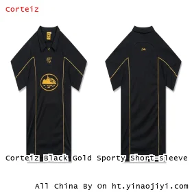 Corteiz Black Gold Sporty Short-sleeve