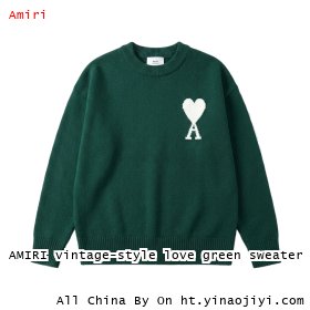 AMIRI vintage-style love green sweater