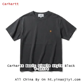 Carhartt Basic Simple Style Black T-shirt