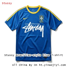 Stussy Brazilian-style blue T-shirt
