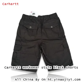 Carhartt workwear style black shorts