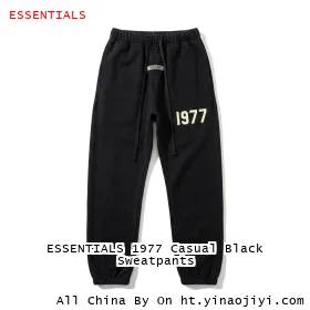 ESSENTIALS 1977 Casual Black Sweatpants