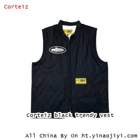 Corteiz black trendy vest
