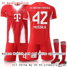 Bayern Munich red and white sportswear set