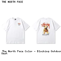 Stussy bear print white T-shirt