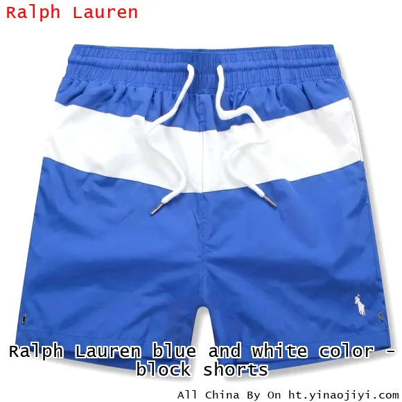Ralph Lauren blue and white color - block shorts