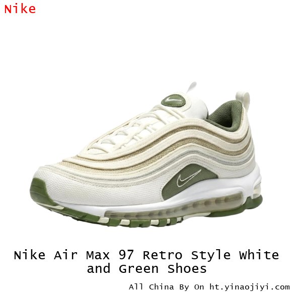 Nike Air Max 97 Retro Style White and Green Shoes