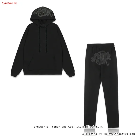 SynaWorld Trendy and Cool Style Black Suit