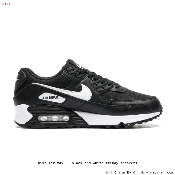Nike Air Max 90 black and white trendy sneakers