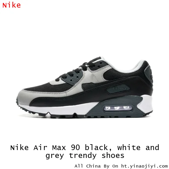 Nike Air Max 90 black, white and grey trendy shoes