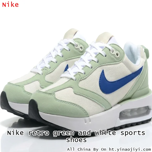 Nike retro green and white sports shoes
