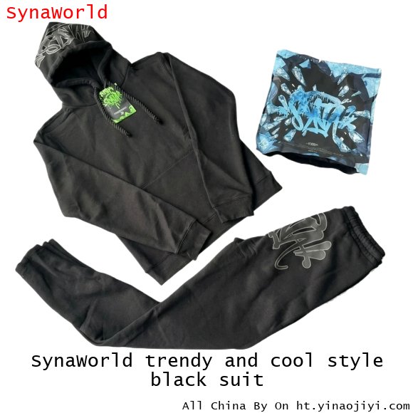 SynaWorld trendy and cool style black suit