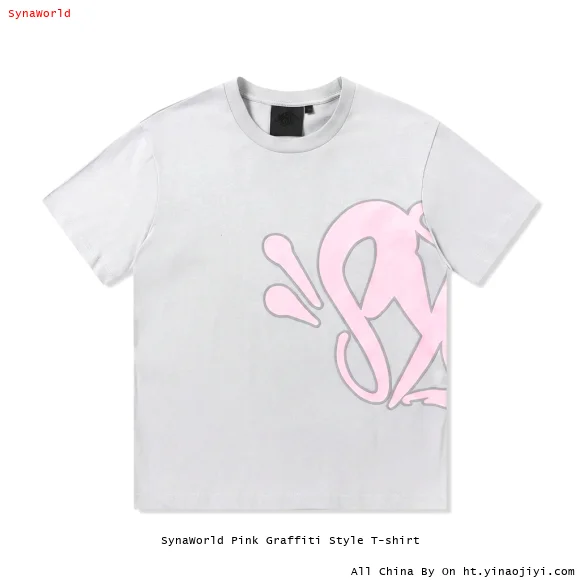 SynaWorld Pink Graffiti Style T-shirt