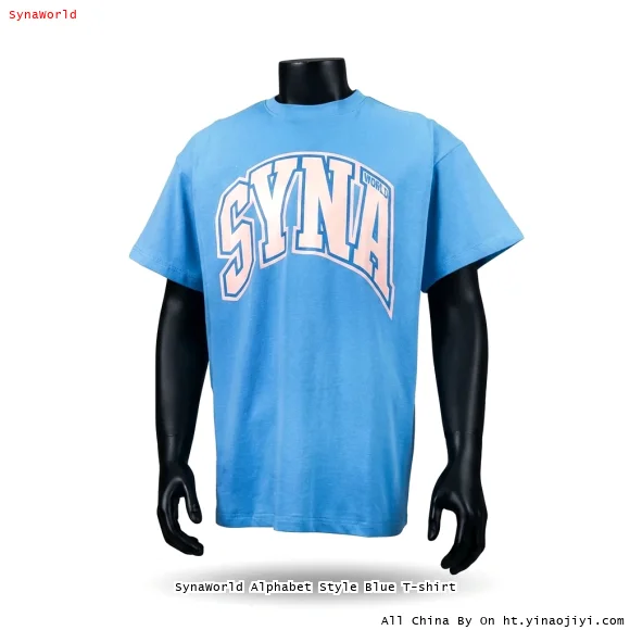 SynaWorld Alphabet Style Blue T-shirt