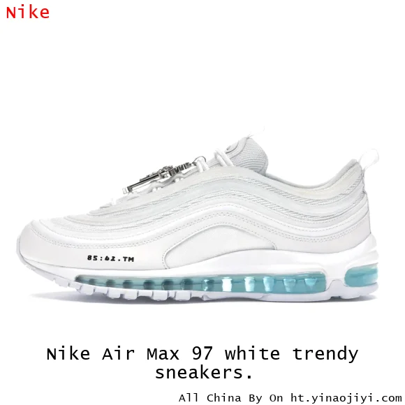 Nike Air Max 97 white trendy sneakers.