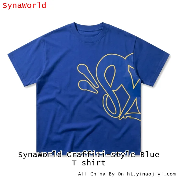 SynaWorld Graffiti-style Blue T-shirt