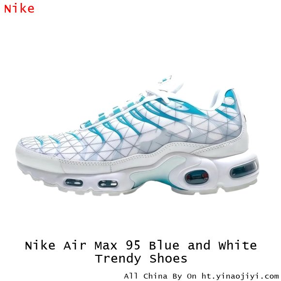 Nike Air Max 95 Blue and White Trendy Shoes