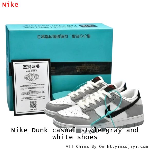 Nike Dunk casual style gray and white shoes