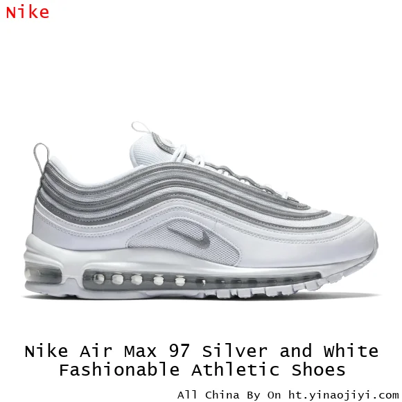 Nike Air Max 97 Silver and White Fashionable Athletic Shoes