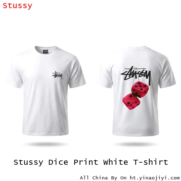 Stussy Dice Print White T-shirt