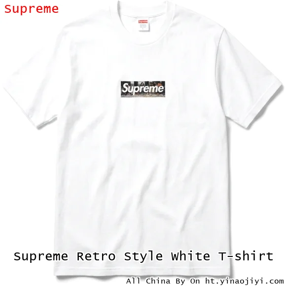Supreme Retro Style White T-shirt