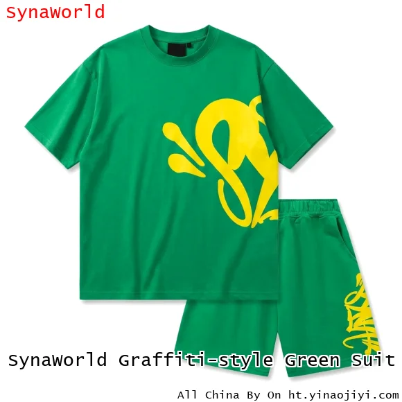 SynaWorld Graffiti-style Green Suit